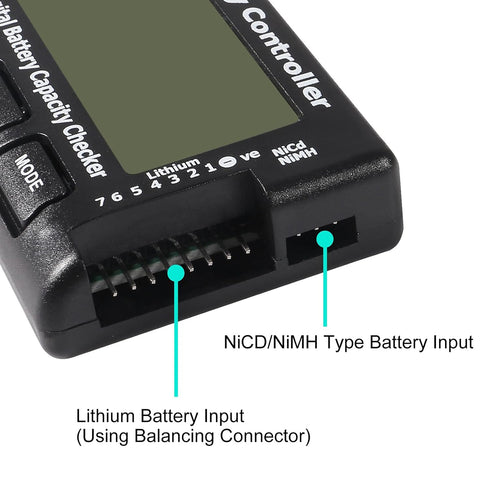 RC Cellmeter 7 Digital Battery Capacity Checker, Voltage Tester for LiPo, Life, Li-ion, NiMH, Nicd Cells, 2PCS