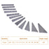 kimllier 12Pcs Precision Steel Angle Gauge Block Set, 1/4 to 30 Degree with Box