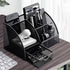 Metal Mesh Desk Organizer - Stationery Pen Holder, Pencil Pot, Makeup Brush Organizer for Home Office (Black)