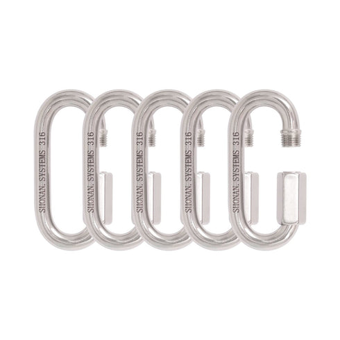 SHONAN 2.3 Inch Chain Quick Links, 5 Pcs Marine Grade Quick Link Connector, Stainless Steel 316