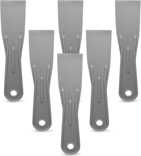 suiwotin 6pcs Flexible Plastic Putty Knife Set - 1.5 Inch Wide Scraper for
