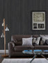 15.7"X118" Black Wood Wallpaper, Peel and Stick Fishbone Textured Contact Paper for Cabinet Decoration