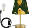 ALAZA Table Lamp for Bedroom Nightstand Chicken Pattern Green Bedside Lamp with