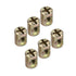 Jinshining 10Pcs M6 100514 Gold Spring Loaded Barrel Nuts, Slotted Barrel Nuts Cross Dowels, Replacement Screws Cross