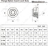 M6-1.0 Flange Nylon Insert Lock Nuts - Flanged Locknuts, Stainless Steel 18-8, 25 PCS