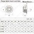 MewuDecor M4-0.7 Flange Nylon Insert Lock Nuts, Flanged Locknuts, DIN 6926, Stainless Steel 18-8 (304), 25 PCS