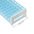 uxcell 2Pcs Detachable Polypropylene Test Tube Holder Rack, 50 Hole for 13-16mm Tubes Light Blue