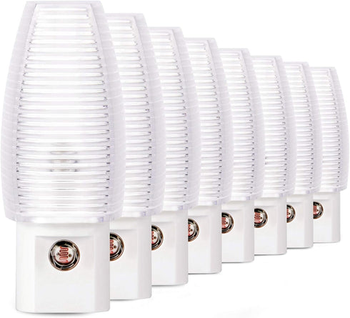 Emotionlite 8 Pack Plug in Night Light, Warm White LED Nightlight, Dusk