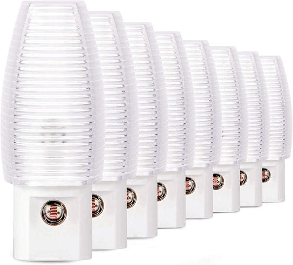 Emotionlite 8 Pack Plug in Night Light, Warm White LED Nightlight, Dusk