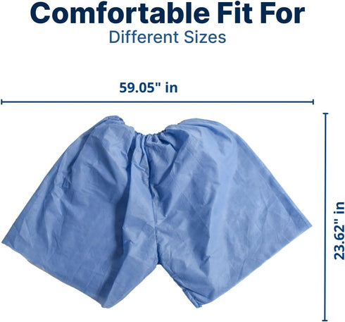 10 Pcs Disposable Shorts Medical with Elastic, SMS, Fluid Resistant, Unisex, Latex Free, Non-Sterile, for Clinics