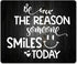Inspirational Quote Rustic Black Wood Mouse Pad, Positive Motivational Quotes "Be The Reason Someone Smiles Today"