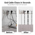 Jadaol 100Pcs 7.5mm Cat6 RJ45 Cable Clips with Nails, Custom Fit for Flat Ethernet Cable, Wall Wire Tacks for LAN