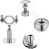 2PCS Wall Mount Ceiling Mount Pipe 304 Stainless Steel Pipe Supports, Adjustable Height for OD Pipe 15-19mm