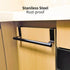 2 Pack Cabinet Door Towel Holder, Over Cabinet Towel Bar, Stainless Steel Dish Towel Holder for Cabinet Door Kicthen