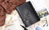 Vintage Leather Journal by LEATHER VILLAGE, 200 Handmade Deckle Edge Paper, Black, 6X4 inches (A6) with Key Closure