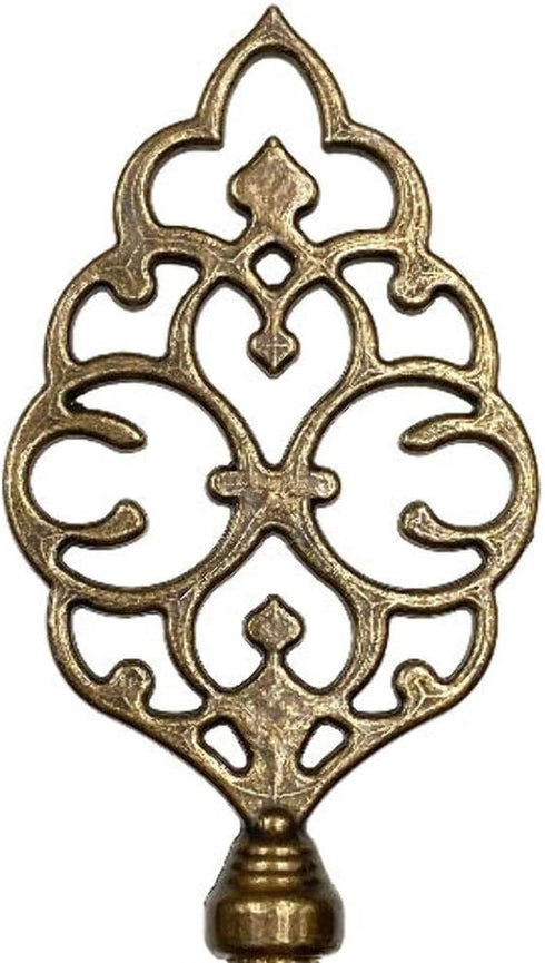 Paykoc Imports Decorative Metal Finial Top Threaded Top Lock for Upright Style Table Lamps