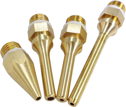 Wolfride 4Pcs Glue Gun Nozzle Set, Interchangeable Copper Nozzle, 10.8mm Thread, Bore Diameter 2mm 3mm