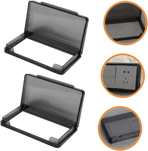 2pcs Electrical Outlet Jackbox Covers, Face Plate Panel Box Socket Cover Proof Outlet Cap Sticky Cover
