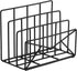 MyGift 3 Slot Modern Black Metal Wire Desk Mail Sorter with Envelope Design for Compact Storage Organizer