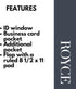 Royce Leather Aristo Genuine Leather Padfolio in Navy