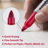 Permanent Markers Bulk, 72 Pack Red Fine Tip Waterproof Markers, Quick Drying Office Supplies