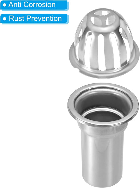 PATIKIL Dome Gutter Guard, Stainless Steel Downspout Strainer, Anti-Blocking Strainer for Balcony Garden Patio, 3 Inch
