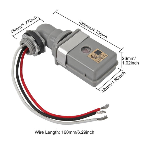 AITRIP 4-Pack 120VAC 50/60 IP54 Dusk to Dawn Sensor Photoelectric Switch,Photocell Sensor for Outdoor Lights, Hz