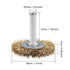 uxcell 1-1/2Inch Wire Wheel Brush Bench Copper Plated Crimped Steel 1/4-Inch Shank 10 Pcs