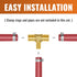 SUNGATOR 6-Pack 3/4" X 3/4" X 1/2" PEX Reducing Tee, No Lead Brass Crimp Fitting