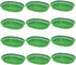 TrueCraftware - 10-3/4" Oblong Fast Food Basket Green Plastic Set of 12- Fry