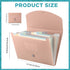 Cholemy Expanding File Folder, 13 Pockets, A4 Letter Size Receipt Document Organizer, Plastic Expandable, Pink