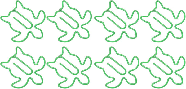 Fancy Paperclips, 100 Pcs Small Paper Clips, Strong Clamping for School Use (Sea Turtle)