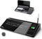 TOWON Black Desk Dry Erase Board with Charger Pad, Small Glass Desktop Whiteboard for Home Office Supply, 17 x 6 in