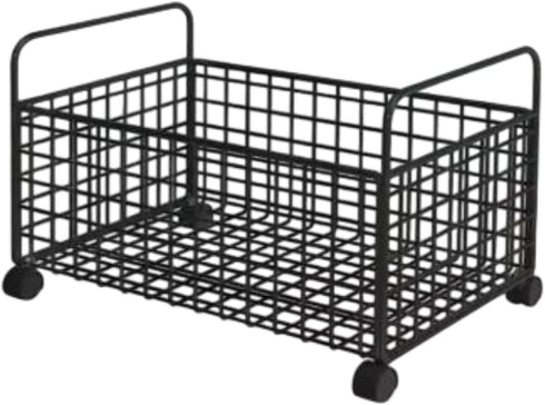 Milageto Rolling Book Cart Utility Cart Under Desk Dormitory Storage Box with Wheels