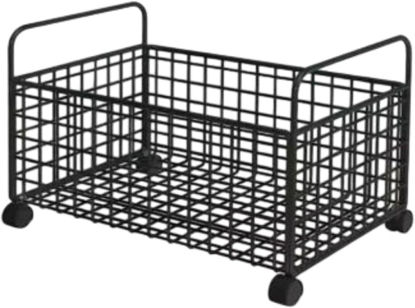 Milageto Rolling Book Cart Utility Cart Under Desk Dormitory Storage Box with Wheels