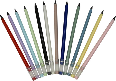 Maydahui 12PCS Everlasting Pencil, Inkless Eternal Pencil with Eraser, Magic Pencil with 12 Replaceable Nibs