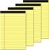 Yellow Legal Pads, 5×8 Small Notepads, 4 Pack, College Ruled, 30 Sheets/Pad, 80 GSM Writing Tablets for Office, School