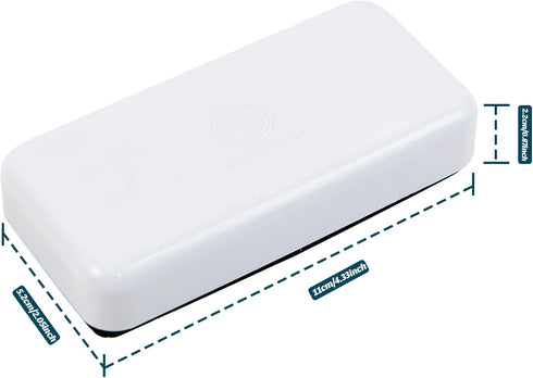 J&J Worldwide Magnetic Glass Dry Erase Whiteboard Eraser, Max Clean Dry Eraser, 4.4"x2.0", Premium Glass Whiteboard