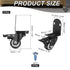 1.5" 2 PATIKIL Side Mount Casters with Brake Pcs L-Shaped Plate Swivel Wheel Bearing Rolling Caster for Furniture