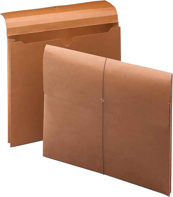 Smead 100% Recycled Expanding File Wallet, 2" Expansion, Letter Size, Redrope, 10 per Box (77170)