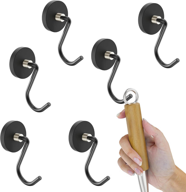 Super Strong Magnetic Grill Hooks, 6 Pcs Heavy Duty Magnetic Grill Hooks
