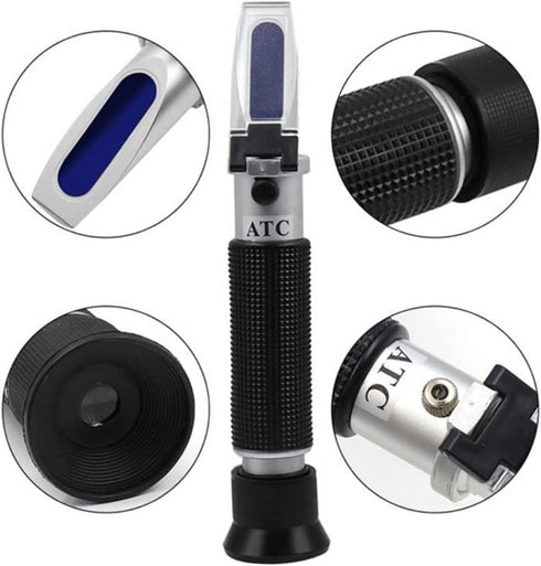 VGVGV 0-100% 1.000-1.070SG Brix Refractometer, Handheld Salinometer Salinity Aquarium ATC Refractometer Salinity