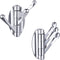 Angle Simple Towel Hook Chrome 2 PCS, Metal Swivel Folding Bathroom Hook, Heavy Duty Clothes Robe Holder for Wall Mount