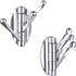 Angle Simple Towel Hook Chrome 2 PCS, Metal Swivel Folding Bathroom Hook, Heavy Duty Clothes Robe Holder for Wall Mount