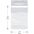Plymor 2" x 3" Reclosable Plastic Bags, 2 Mil, Pack of 500