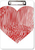 Finger Print Valentine's Day Heart Clipboard Folder Writing Pad Backing Plate A4