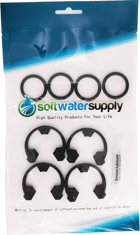 Soft Water Supply 7116713 7170288 4 Authentic OEM Water Softener Kit - Clip and O-Ring - Each - Includes Silicone