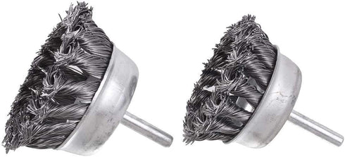 7Pcs Set 1/4-Inch Rocaris Twist Knot Wire Wheel Brush for Drill Crimped Cup Wire Wheels Brush for Drill with Shank