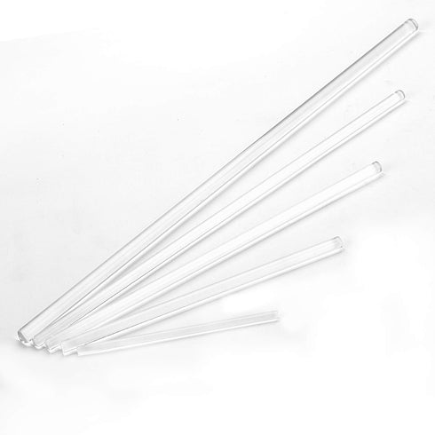Glass Stirring Rod - 5 Pack, 12" 10" 8" 6" 4" Long, 5 MM Diameter