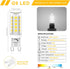YUIIP G9 LED Bulb Dimmable, 4W, 5000K Daylight White, Pack of 6, AC 120V G9 Bi Pin Base